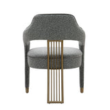 VIG Furniture Modrest Kasem - Modern Grey Fabric + Gold Dining Chair VGMF-D1204-GRY