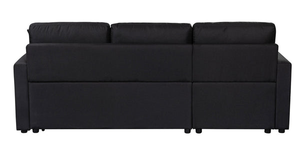English Elm Paisley Linen Sleeper Sectional with Reversible Chaise and Hidden Storage for Living Rooms B061S00146