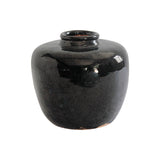 Black Glazed Pottery Jar Small