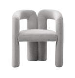 VIG Furniture Modrest Mulgrew - Modern Light Grey Velvet Dining Chair VGMF-D1128-LTGRY