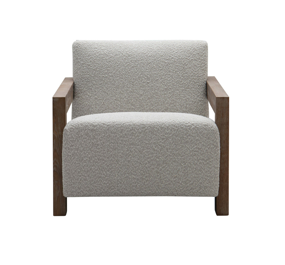VIG Furniture Modrest Rosen - Modern Beige Fabric + Grey Oak Accent Chair VGMF-L3128-BGE