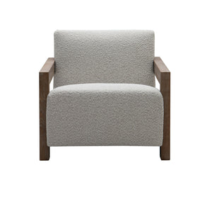 VIG Furniture Modrest Rosen - Modern Beige Fabric + Grey Oak Accent Chair VGMF-L3128-BGE