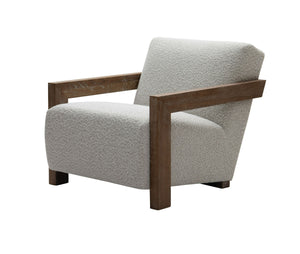VIG Furniture Modrest Rosen - Modern Beige Fabric + Grey Oak Accent Chair VGMF-L3128-BGE