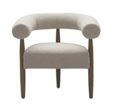 VIG Furniture Modrest Marchland - Modern Beige Fabric + Oak Accent Chair VGMF-L3175-BGE