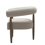 VIG Furniture Modrest Marchland - Modern Beige Fabric + Oak Accent Chair VGMF-L3175-BGE