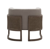 VIG Furniture Modrest Haney - Modern Grey Fabric + Grey Oak+ Rattan Accent Chair VGMF-L3160-GRY