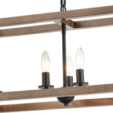 Barrow 36'' Wide 6-Light Linear Chandelier - Matte Black 81417/6 Elk Lighting