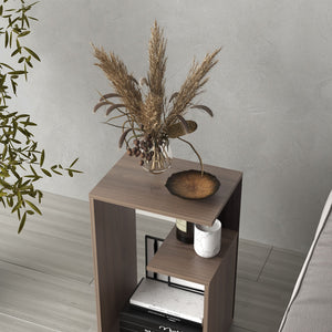 English Elm Everet 25" 3-Tier Shelf Side Table – Compact Multicolor End Table with Sturdy Shelves for Storage and Style B070P363824