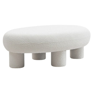 VIG Furniture Gaynes Off-White Modern Upholstered Bench — 46" X 28" X 17" Foam Cushion, Solid Pine Frame, Ready-To-Use VGMF-A609-OFFWHT