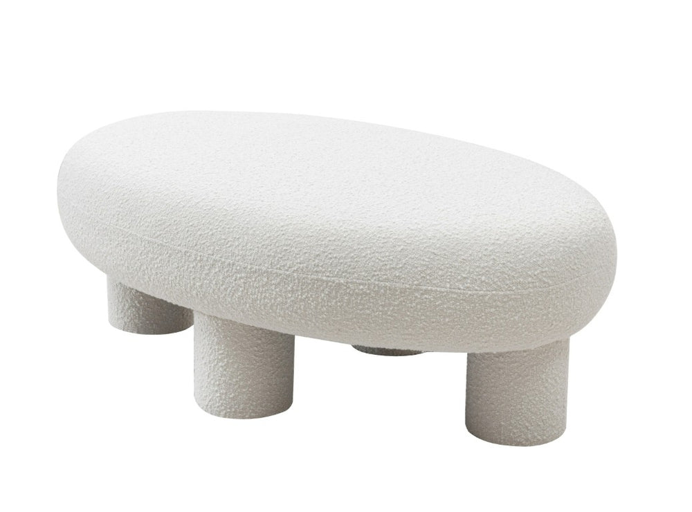 VIG Furniture Gaynes Off-White Modern Upholstered Bench — 46" X 28" X 17" Foam Cushion, Solid Pine Frame, Ready-To-Use VGMF-A609-OFFWHT