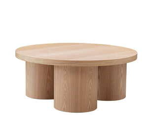 VIG Furniture Modrest Babson - Modern Natural Oak Round Coffee Table VGMF-V7152-NAT