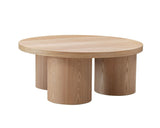 VIG Furniture Modrest Babson - Modern Natural Oak Round Coffee Table VGMF-V7152-NAT