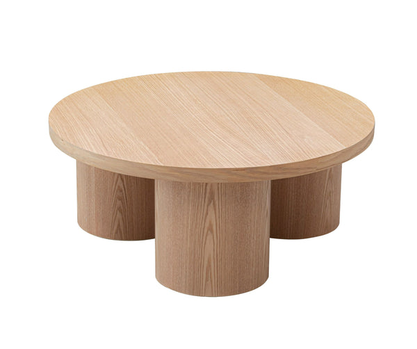 VIG Furniture Modrest Babson - Modern Natural Oak Round Coffee Table VGMF-V7152-NAT