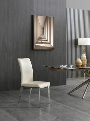 VIG Furniture Modrest Taryn - Modern Light Grey + Stainless Steel Dining Chair (Set of 2) VGVC-B803A-LTGRY