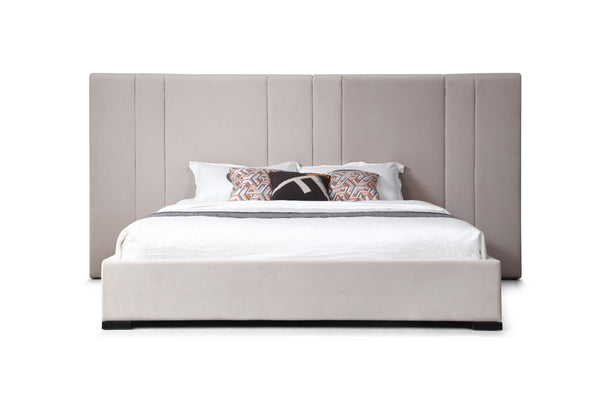 VIG Furniture Modrest Penelope - Modern Grey Velvet Bed VGVCBD2312