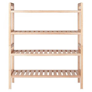 Winsome Wood Mercury 2-piece Stackable Shoe Rack Set - Natural Wood Organizer For Shoes, Kids Toys & More! Natural Solid Wood 81429-winsome-wood