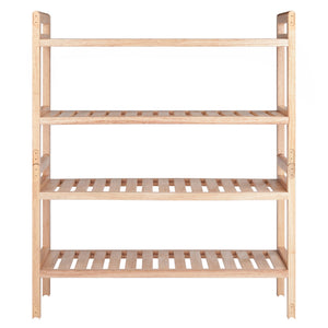 Winsome Wood Mercury 2-piece Stackable Shoe Rack Set - Natural Wood Organizer For Shoes, Kids Toys & More! Natural Solid Wood 81429-winsome-wood