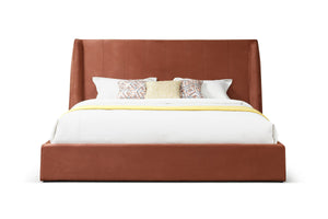 VIG Furniture Modrest Roma - Modern Burnt Orange Microfiber Upholstered Bed VGVCBD2305-BORG