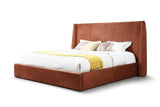 VIG Furniture Modrest Roma - Modern Burnt Orange Microfiber Upholstered Bed VGVCBD2305-BORG