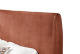 VIG Furniture Modrest Roma - Modern Burnt Orange Microfiber Upholstered Bed VGVCBD2305-BORG