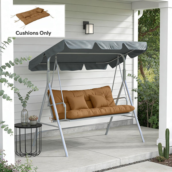 English Elm Outdoor Tufted Bench Cushion Set with Polyester Fill for Patio Porch Comfort Tan T3971P442941