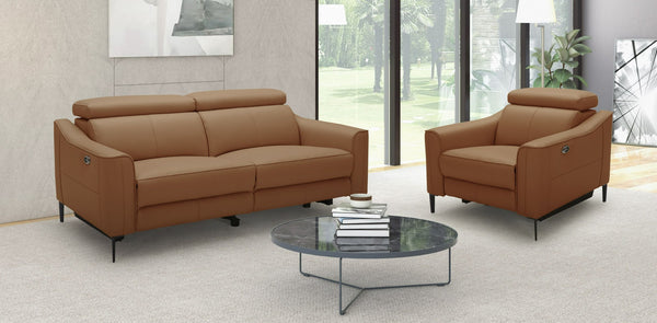 VIG Furniture Divani Casa Eden - Modern Camel Leather Sofa With 2 Recliners VGKV-KM.5012-SOFA-CML