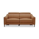 Divani Casa Eden - Modern Camel Leather Sofa With 2 Recliners