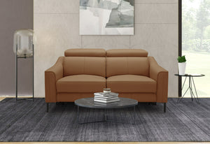 VIG Furniture Divani Casa Eden - Modern Camel Leather Loveseat With 2 Recliners VGKV-KM.5012-LOVE-CML