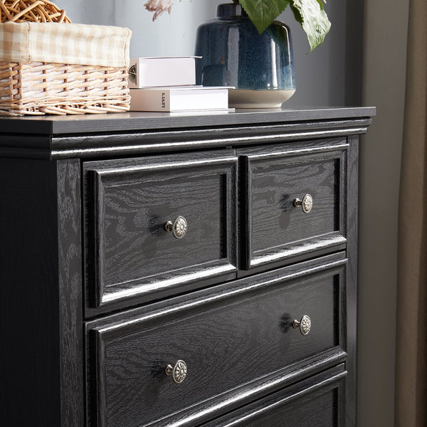 English Elm Modern 6-Drawer Dresser - Sleek Farmhouse Storage Cabinet For Bedroom & Living Room, Easy Assembly! W2275P149797