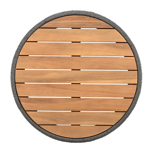 English Elm Christopher Knight Home® - Outdoor Rattan Rope & Acacia Wood Coffee Table – Stylish Weather-Resistant Patio Furniture Centerpiece N770P298632G