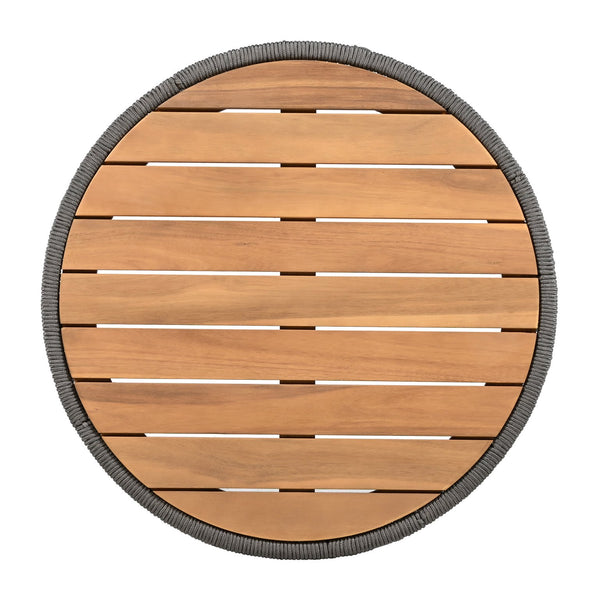 English Elm Christopher Knight Home® - Outdoor Rattan Rope & Acacia Wood Coffee Table – Stylish Weather-Resistant Patio Furniture Centerpiece N770P298632G