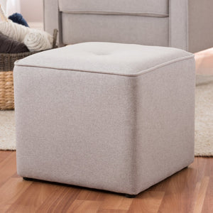 Baxton Studio Baxton Studio Corinne Modern Fabric Upholstered Ottoman - Elegant Tufted Design for Any Space Light 1709-Light Gray