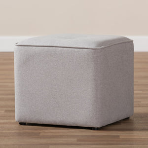 Baxton Studio Baxton Studio Corinne Modern Fabric Upholstered Ottoman - Elegant Tufted Design for Any Space Light 1709-Light Gray