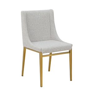 VIG Furniture Modrest Mimi  - Modern Light Grey Fabric + Antique Brass Dining Chair (Set of 2) VGGAGA-6544CH-BEI-4