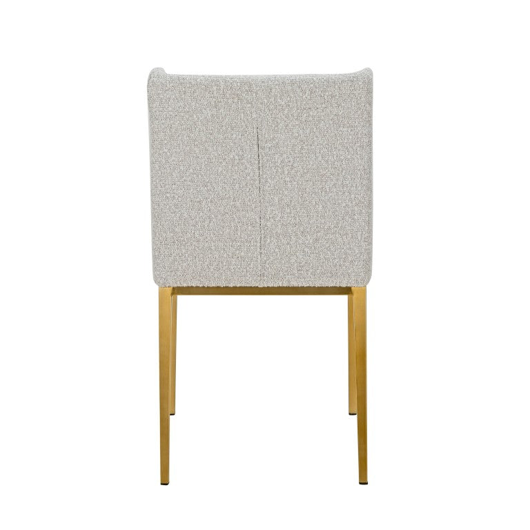 VIG Furniture Mimi Light Grey Upholstered Dining Chairs (Set Of 2) – High Back, Foam Cushioning, Antique Brass Legs VGGAGA-6544CH-BEI-4