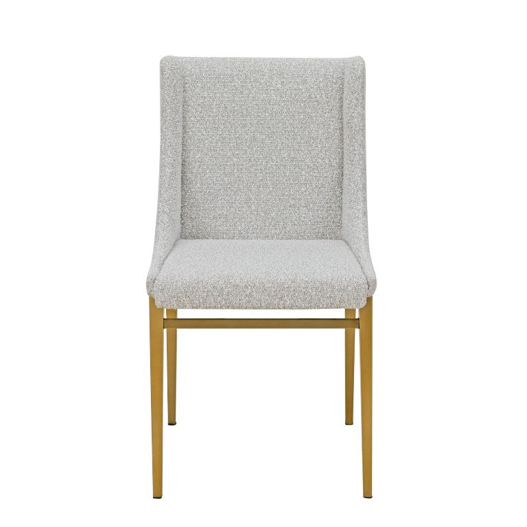 VIG Furniture Mimi Light Grey Upholstered Dining Chairs (Set Of 2) – High Back, Foam Cushioning, Antique Brass Legs VGGAGA-6544CH-BEI-4