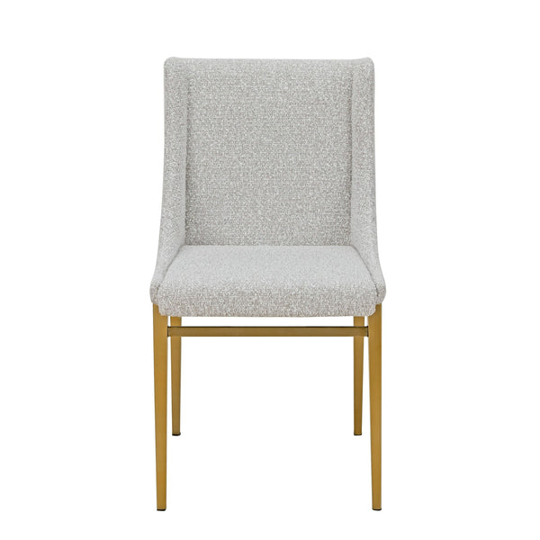 VIG Furniture Modrest Mimi  - Modern Light Grey Fabric + Antique Brass Dining Chair (Set of 2) VGGAGA-6544CH-BEI-4