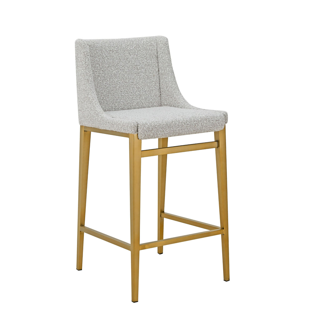 VIG Furniture Modrest Mimi - Modern Light Grey Fabric + Antique Brass Counter Stool (Set of 2) VGGAGA-6544CH-C-GRY-4