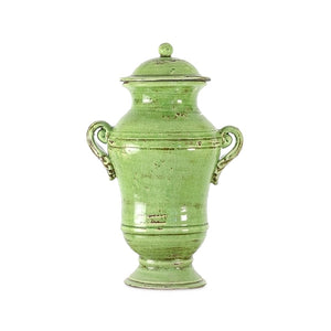 Zentique Distressed Pottery Accent Piece – Handcrafted Ceramic Decor For Rustic Charm And Modern Elegance Distressed Green Ceramic 8149 Green