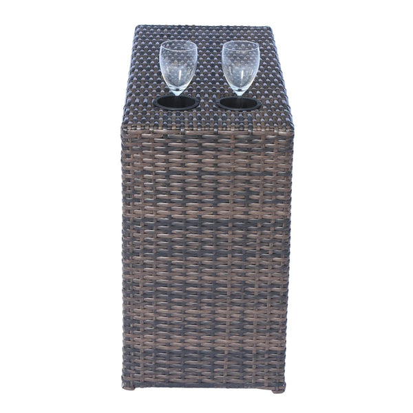 English Elm 4-Person Outdoor Wicker Sofa Set With Cushions – Modular, Fully Assembled, Weather-Resistant Comfort B120S00196