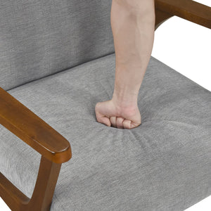 English Elm Contemporary Plush Chenille Accent Chair with Pocket Coil Support, Dacron Foam Cushion, 300lb Capacity Chestnut,Gray 35 L x 27.5 W x 18 H B011P347864