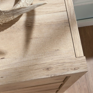 English Elm 4-Drawer Chest - Stylish Brown Organizer With Smooth-Gliding Drawers For Any Room Decor Needs B356P402723