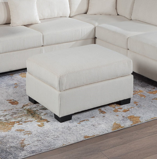 English Elm Contemporary 3-Piece Sectional Sofa Set in Ash Black Corduroy with RAF/LAF Chaise, Tufted Seats, Pillows - Stylish Low-Profile Design Beige 34 L x 26 W x 45 H B011S01768