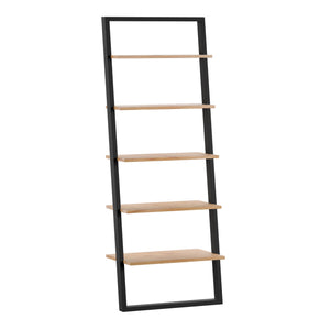 Oliver 28 Inch Wide Open Shelf Bookcase with Metal Frame for Modern Living Room Storage