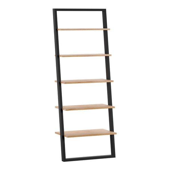 Oliver 28 Inch Wide Open Shelf Bookcase with Metal Frame for Modern Living Room Storage