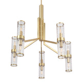 Stripe 31.75'' Wide 10-Light Chandelier - Satin Brass 8150-SB-CL Norwell