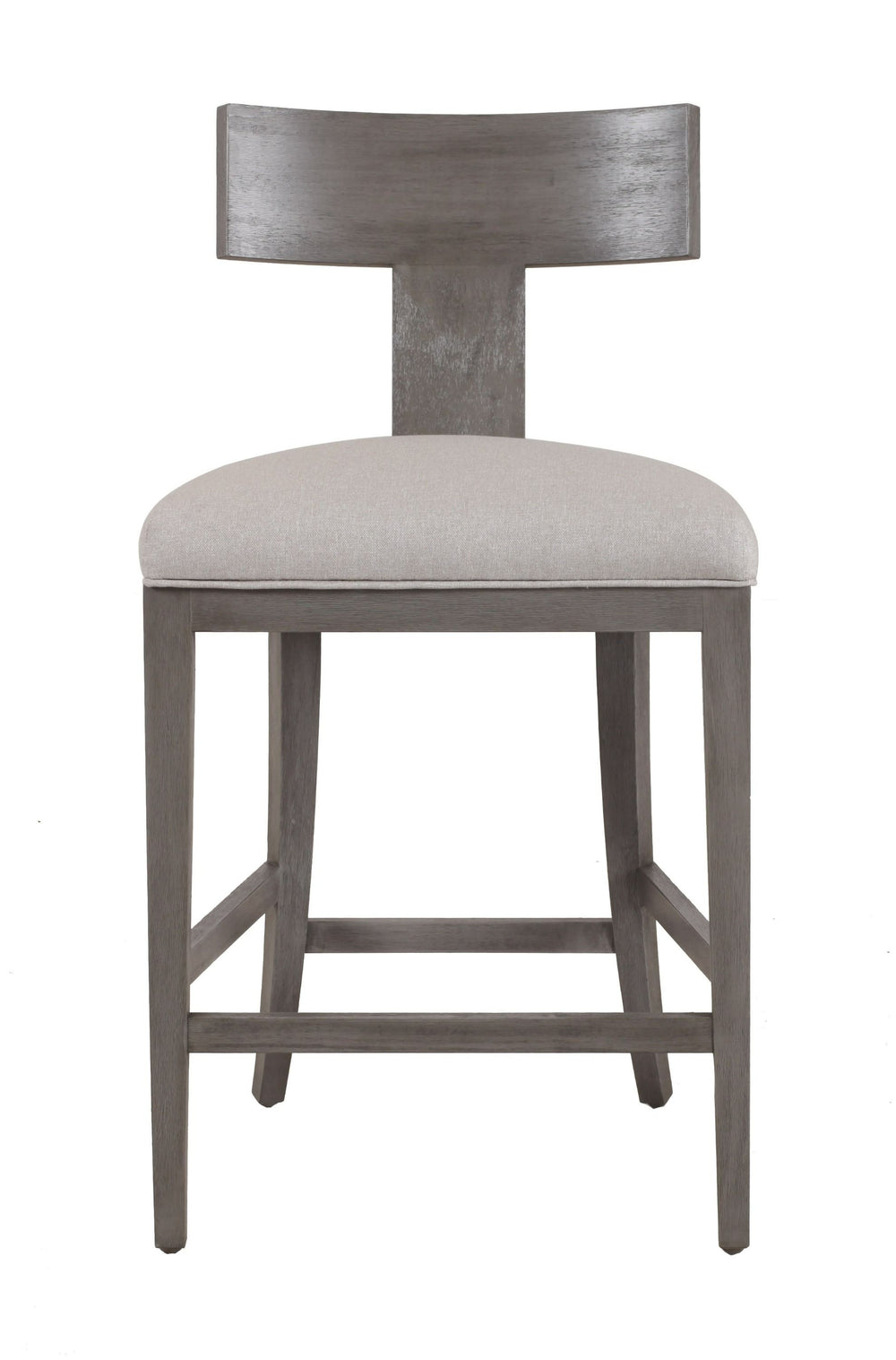 VIG Furniture Modrest Fabien - Mid-Century Modern Beige Linen + Grey Wash Counter Chair VGRH-RHS-CZHT01-GRY
