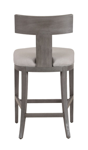 VIG Furniture Modrest Fabien - Mid-Century Modern Beige Linen + Grey Wash Counter Chair VGRH-RHS-CZHT01-GRY