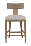 VIG Furniture Modrest Fabien - Mid-Century Modern Beige Linen + Wood Counter Chair VGRH-RHS-CZHT01-NTL