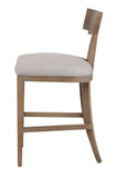 VIG Furniture Modrest Fabien - Mid-Century Modern Beige Linen + Wood Counter Chair VGRH-RHS-CZHT01-NTL